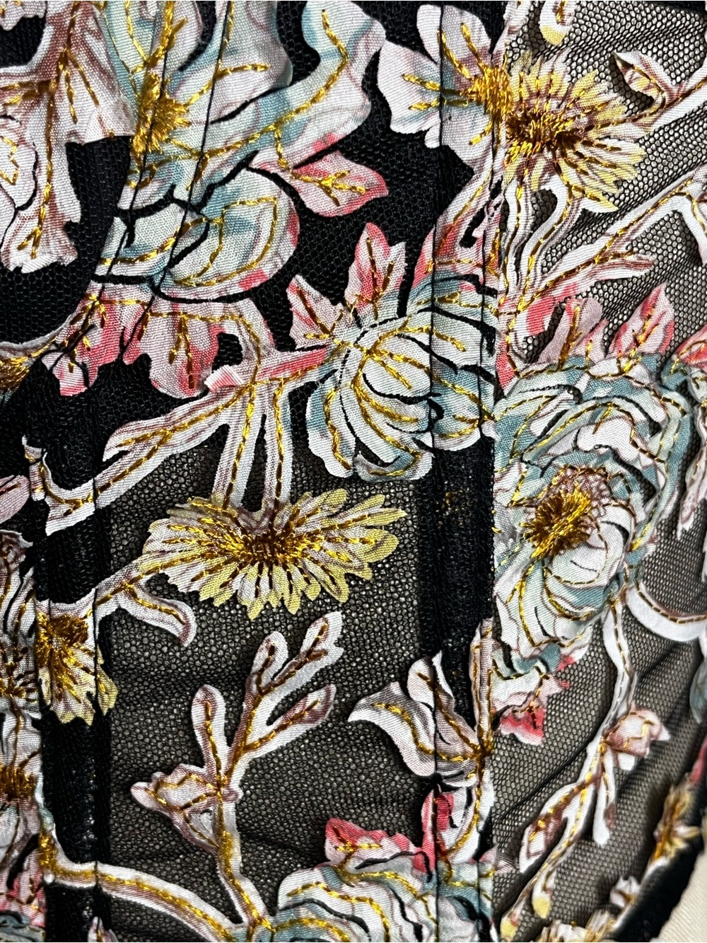 Victoria’s Secret Dream Angels Unlined Corset Top Floral Embroidered Black 34 C - Picture 5 of 10